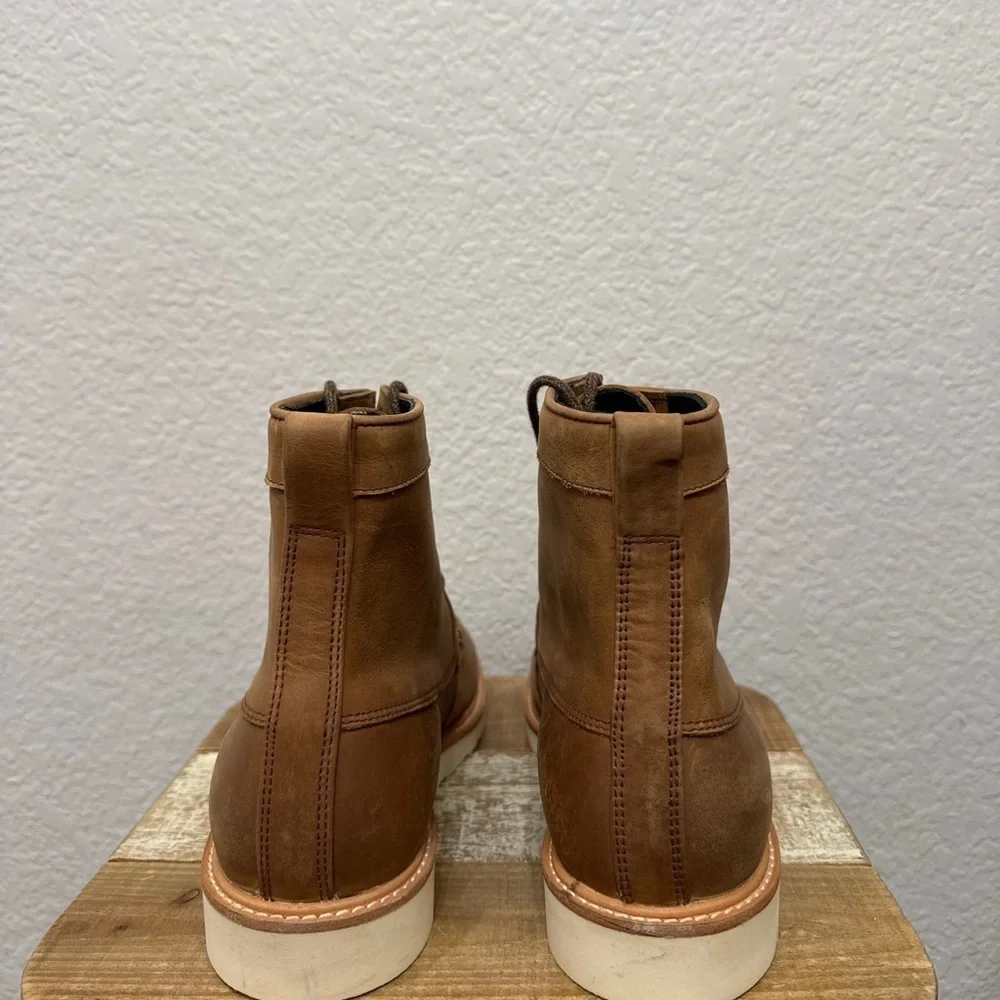 Nisolo All Weather Mateo Leather Boots Tobacco Size 9 NEW